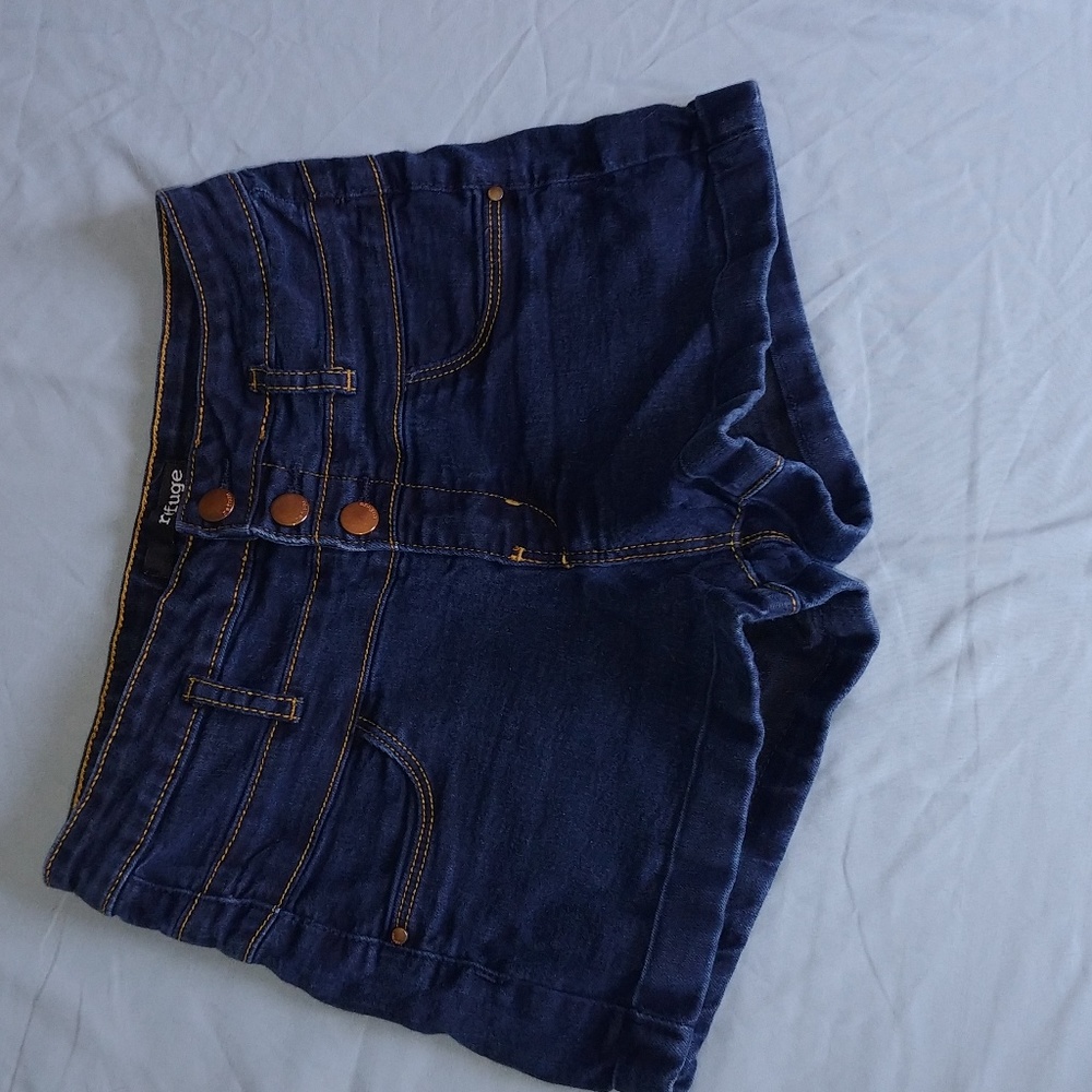High waisted denim shorts